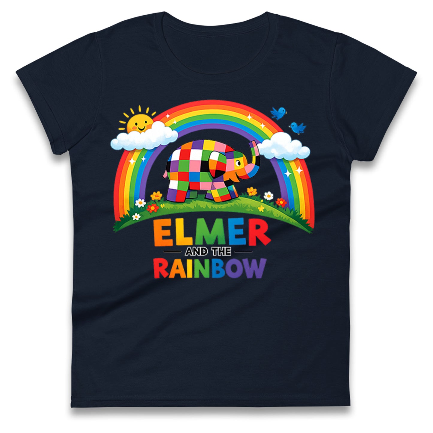 Elmer And The Rainbow Ladies T Shirt 