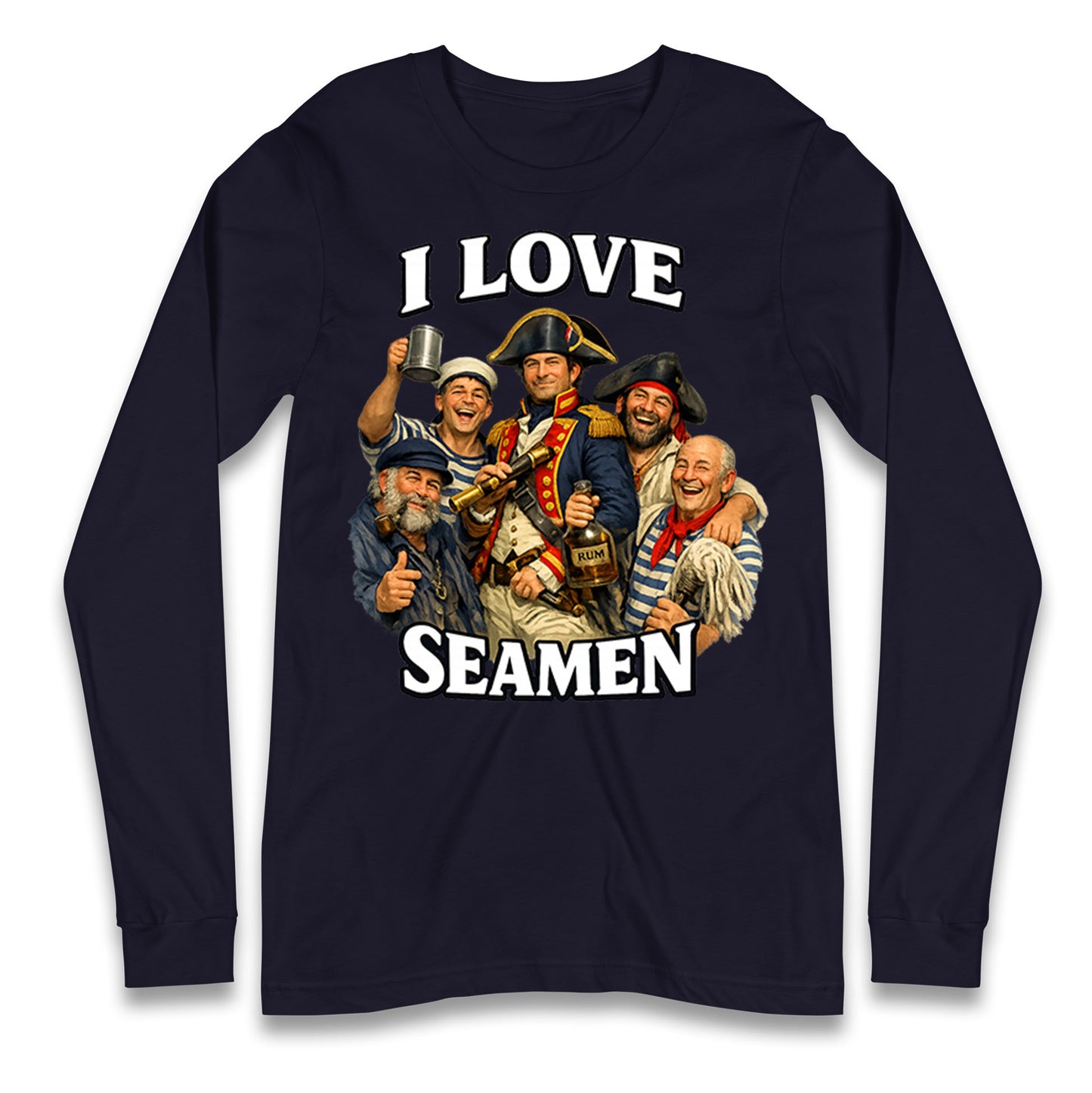 I Love Seamen Funny Cringe Meme Offensive  Longsleeve T Shirt