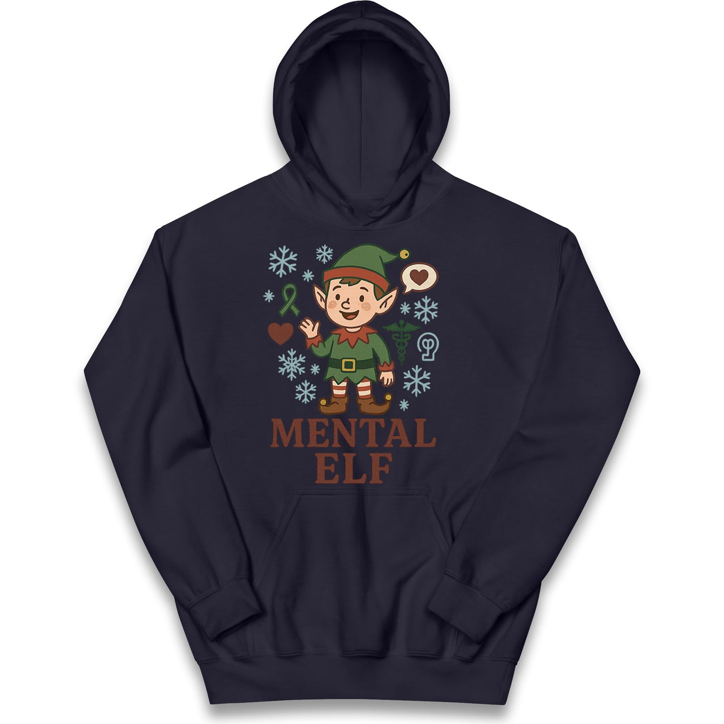 Mental Health Christmas Kids Hoodie