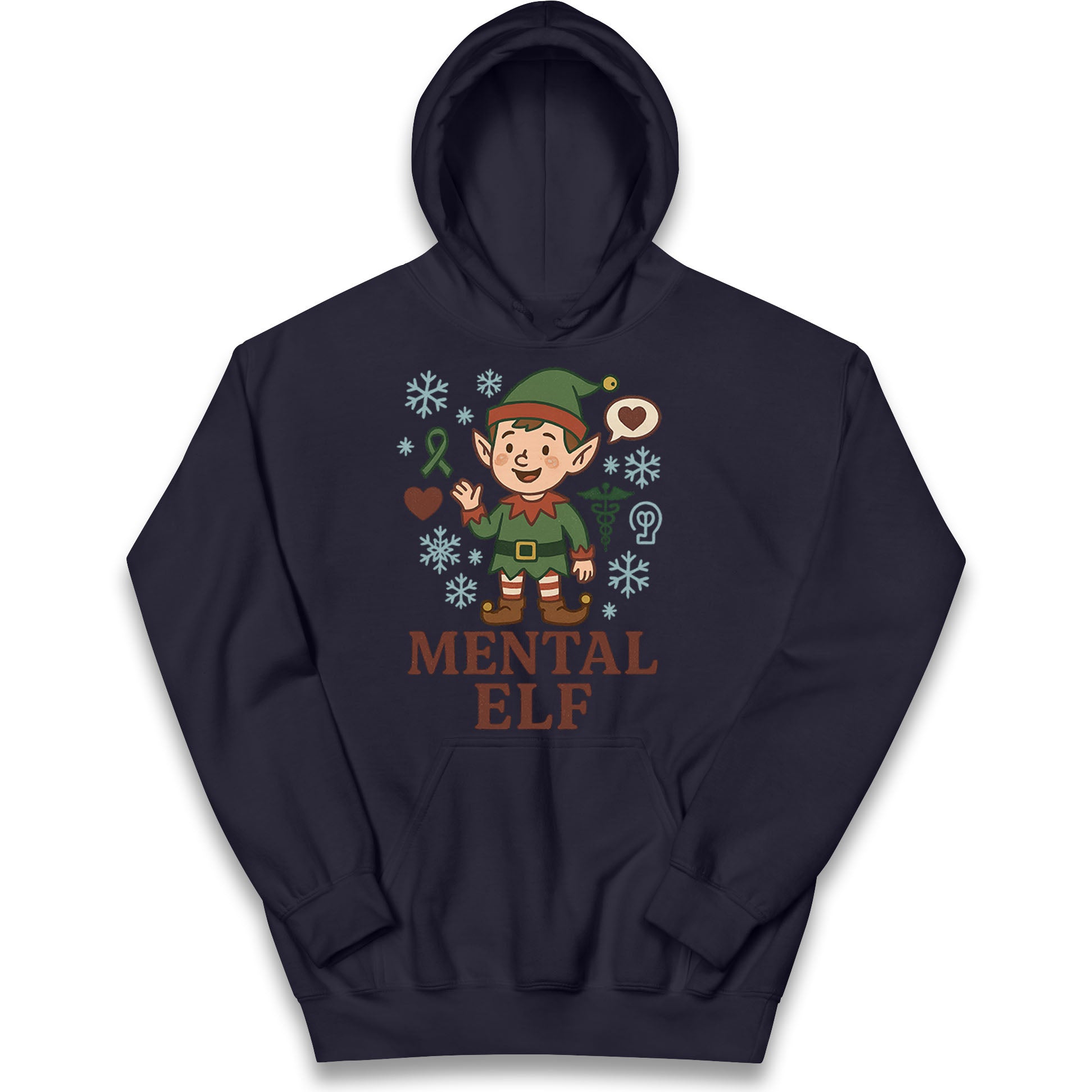 Mental Health Christmas Kids Hoodie