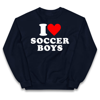 I Love Soccer Boys Kids Jumper