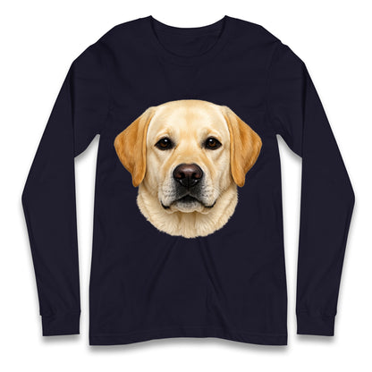 Labrador Dog Face Longsleeve T Shirt 