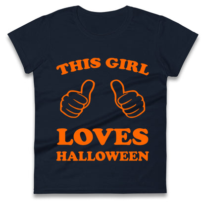 This Girl Loves Halloween t shirt
