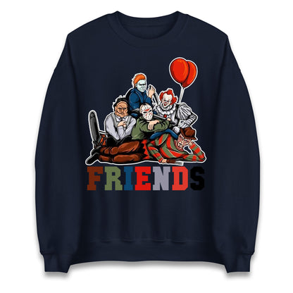 Horror Vintage Characters Friends Halloween Sweatshirt
