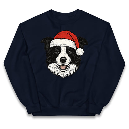 Border Collie Christmas Kids Jumper