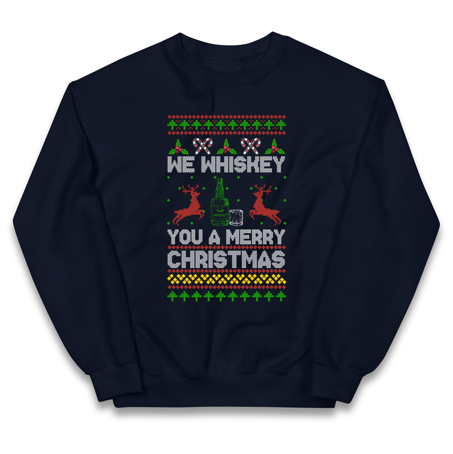 whisky Christmas Kids Jumper