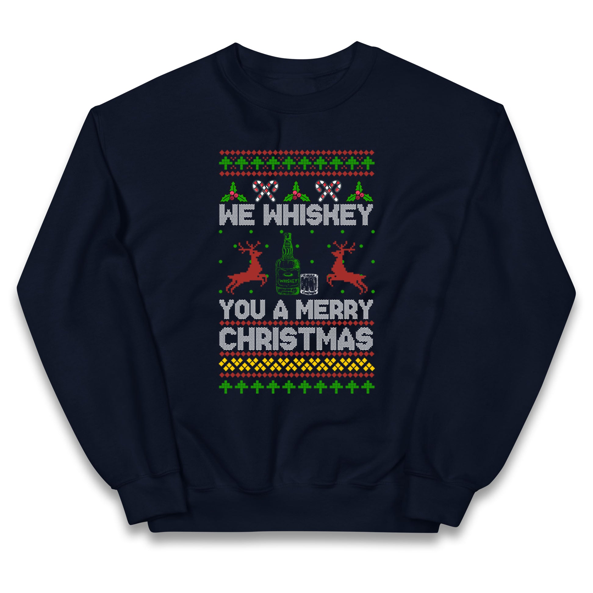 whisky Christmas Kids Jumper