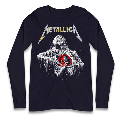 Metallica USA Skull Longsleeve T Shirt