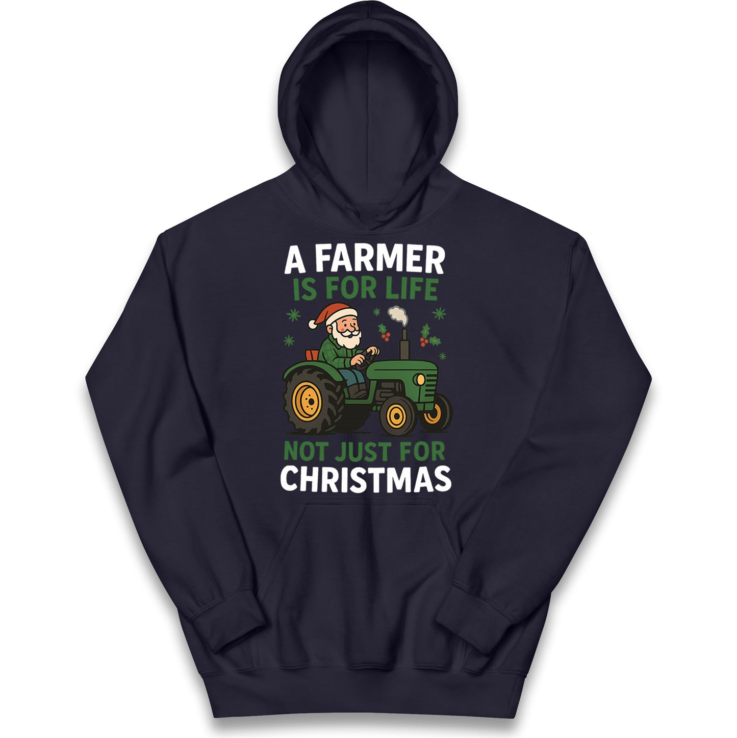 Farmer Christmas Kids Hoodie