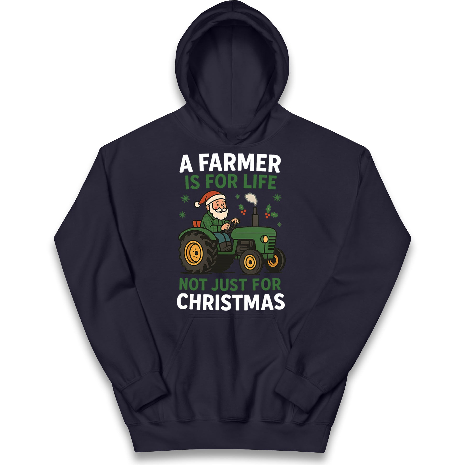 Farmer Christmas Kids Hoodie