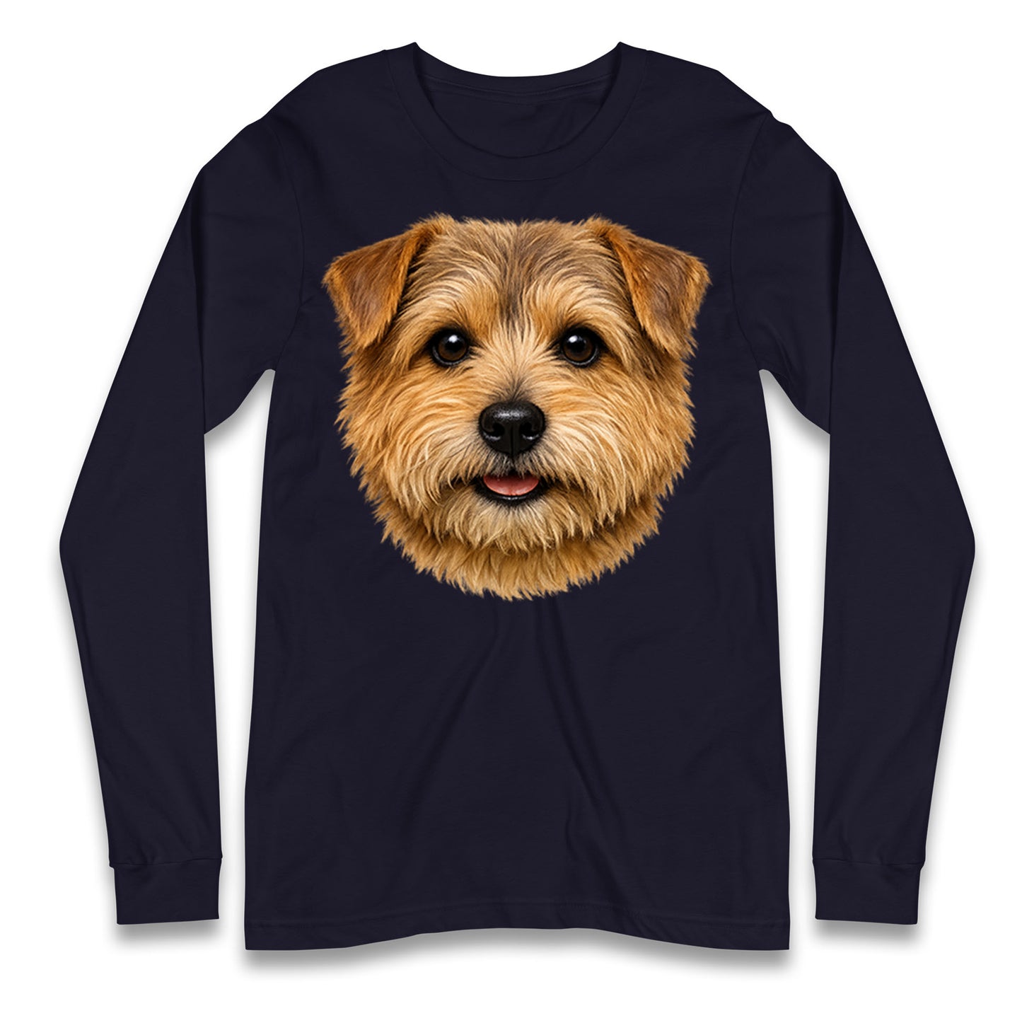 Norfolk Terrier Dog Face Longsleeve T Shirt 