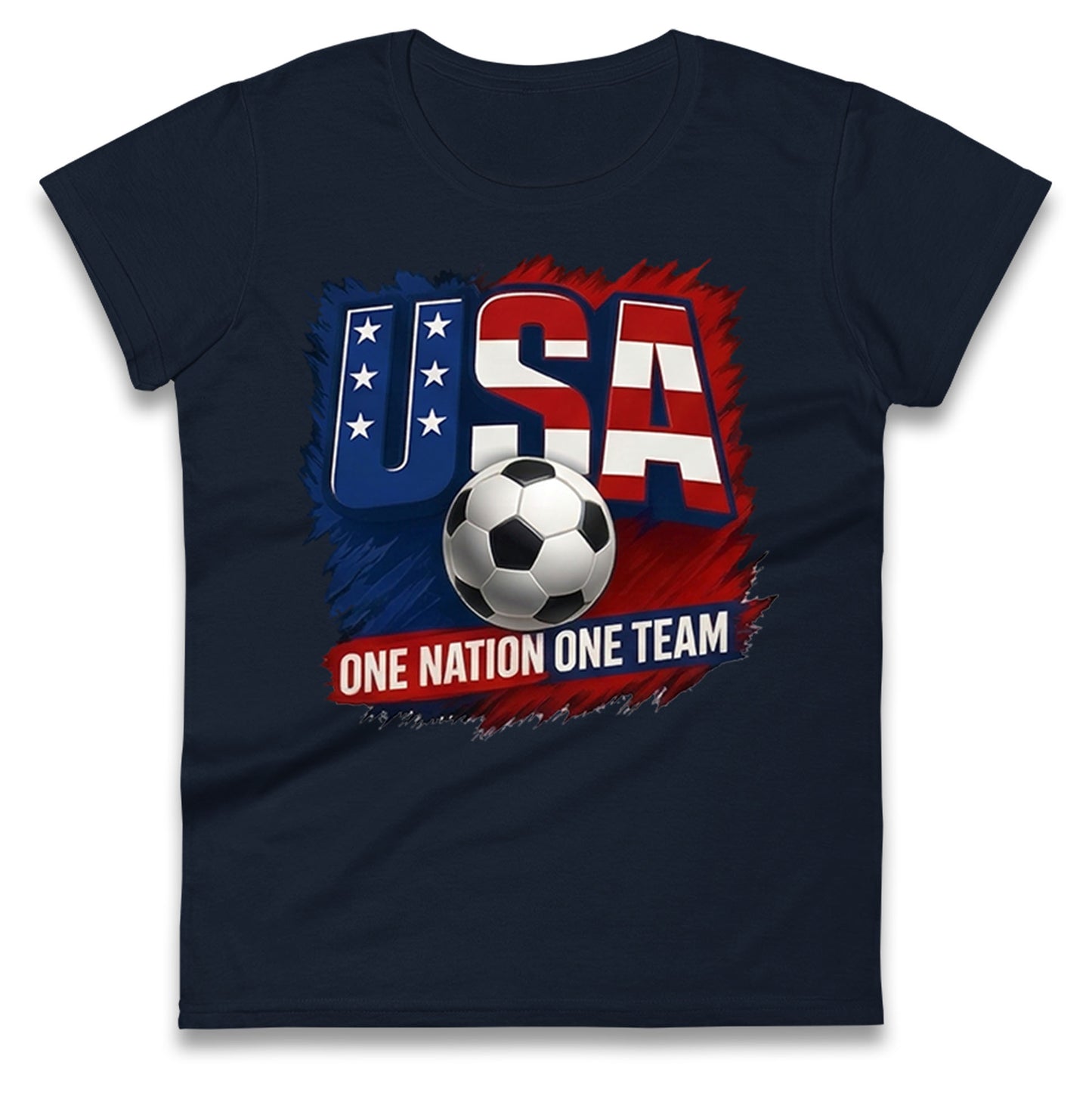 USA Retro World Cup Ladies T Shirt