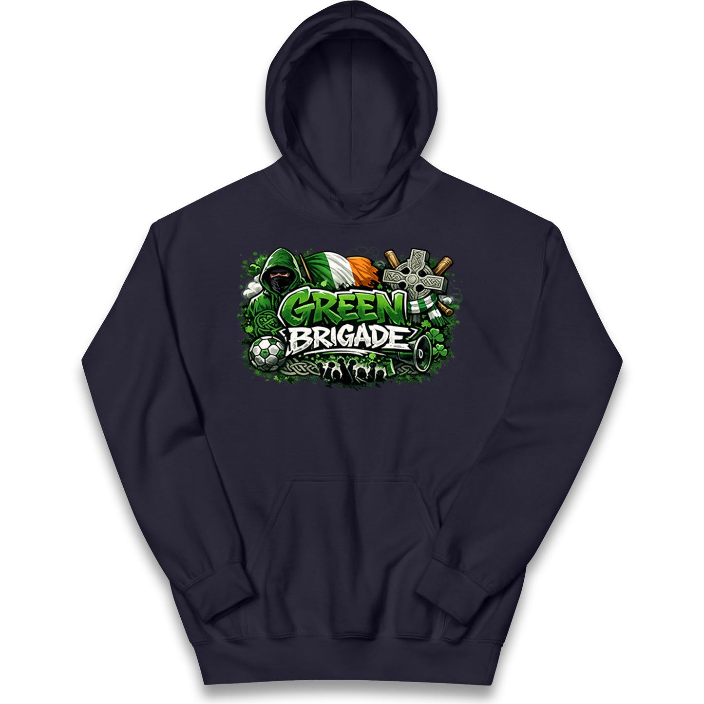 Celtic Green Brigade Football Kids Hoodie 