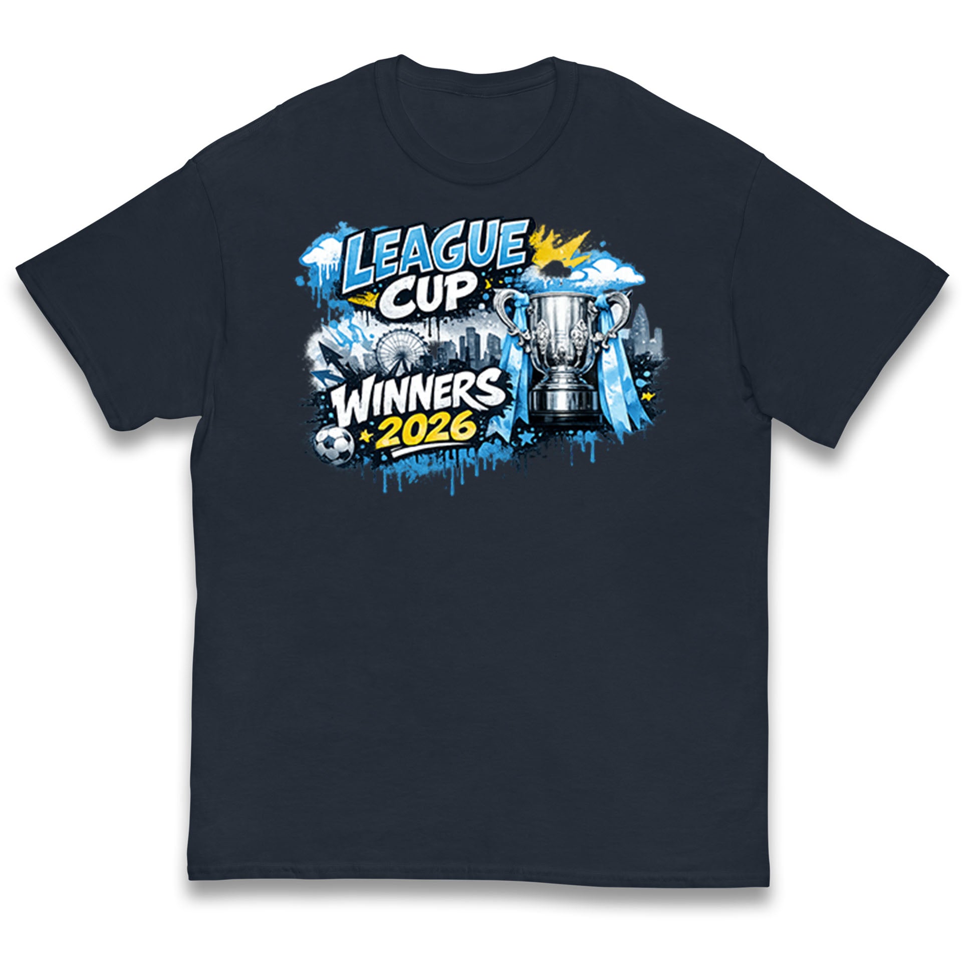 Man City League Cup Winners 2026 Kids T Shirt