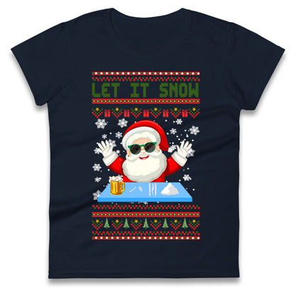 Santa Claus Christmas Ladies T Shirt