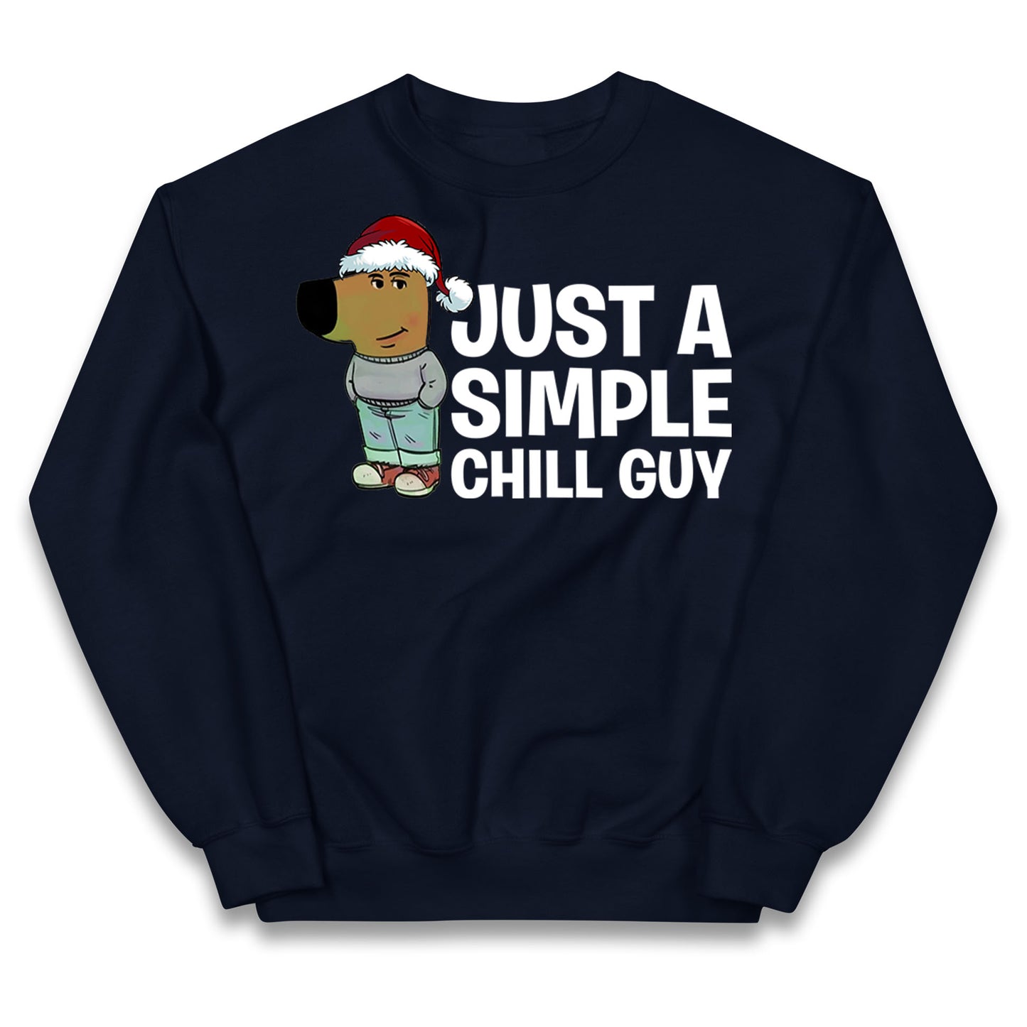 chill guy christmas jumper