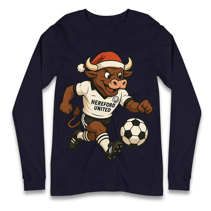 Retro Hereford Christmas Longsleeve T Shirt 