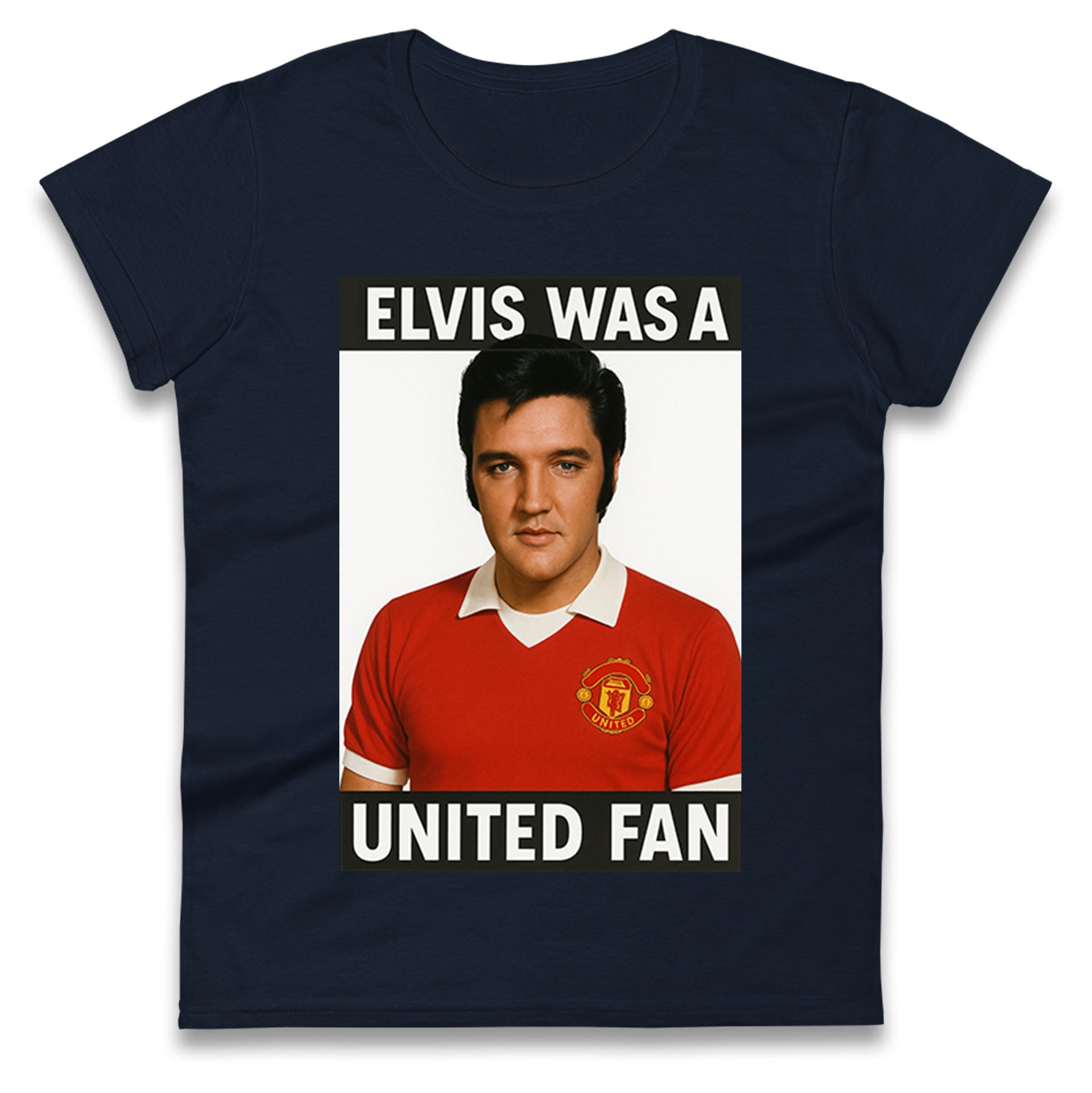 Elvis Presley Mnchester United Ladies T Shirt