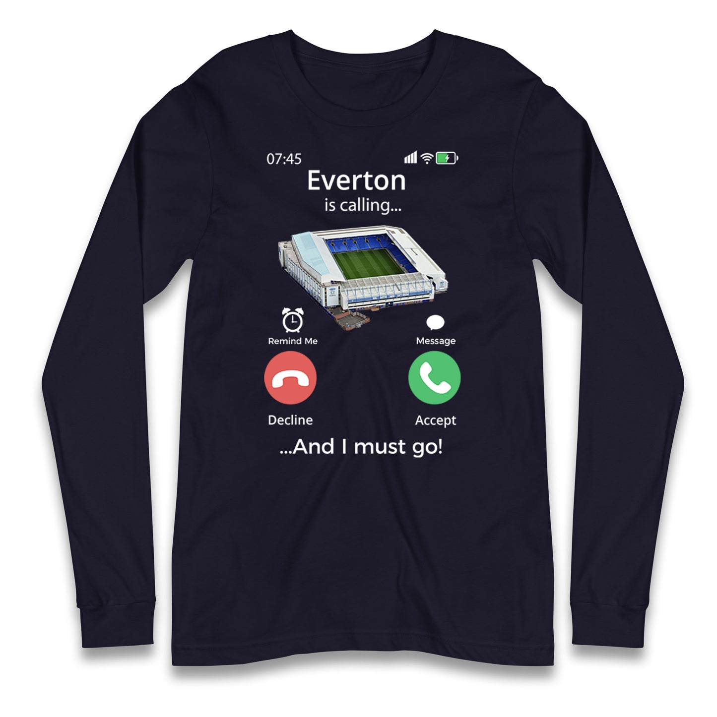 everton long sleeve jersey
