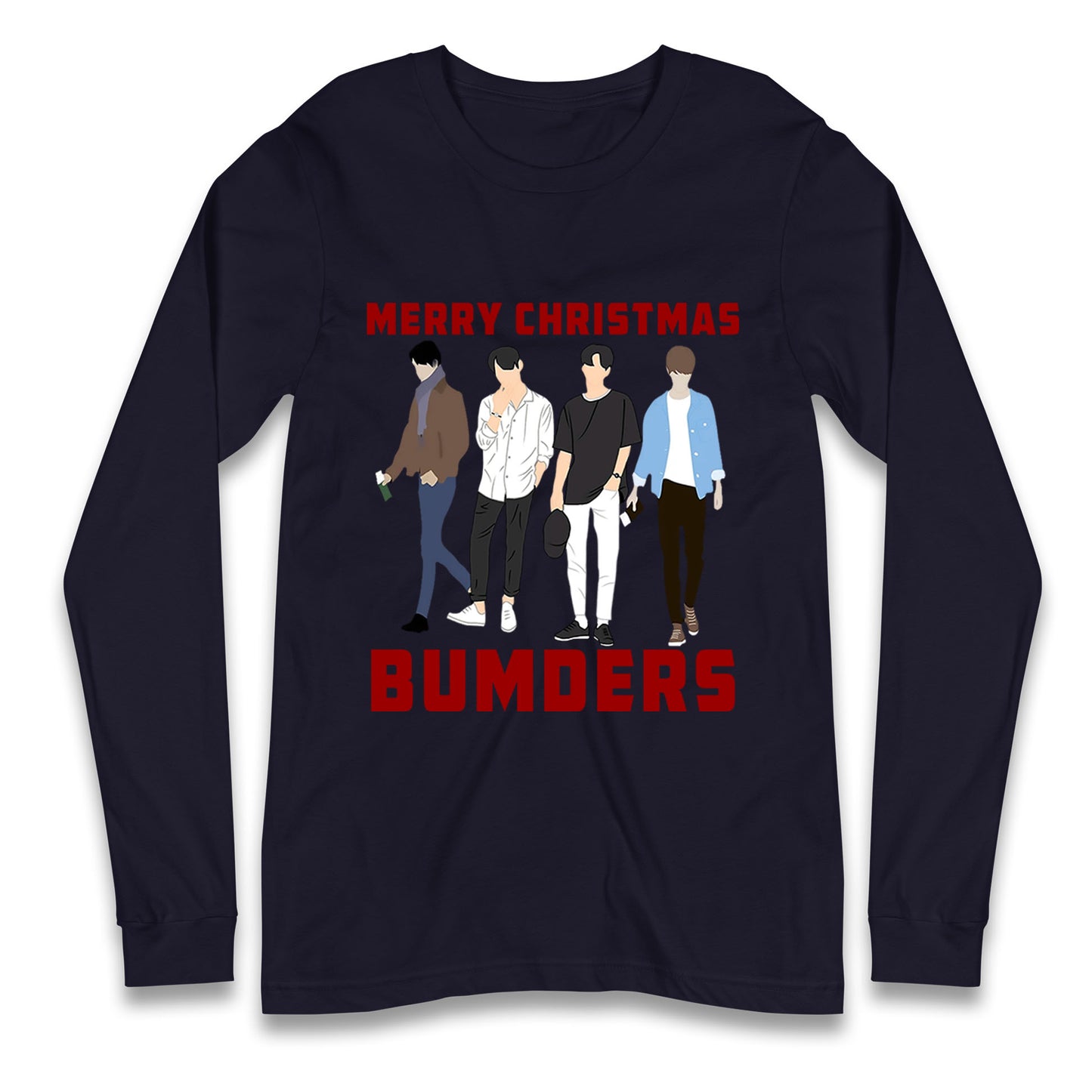 Merry Christmas Bumders The Inbetweeners Long Sleeve T Shirt