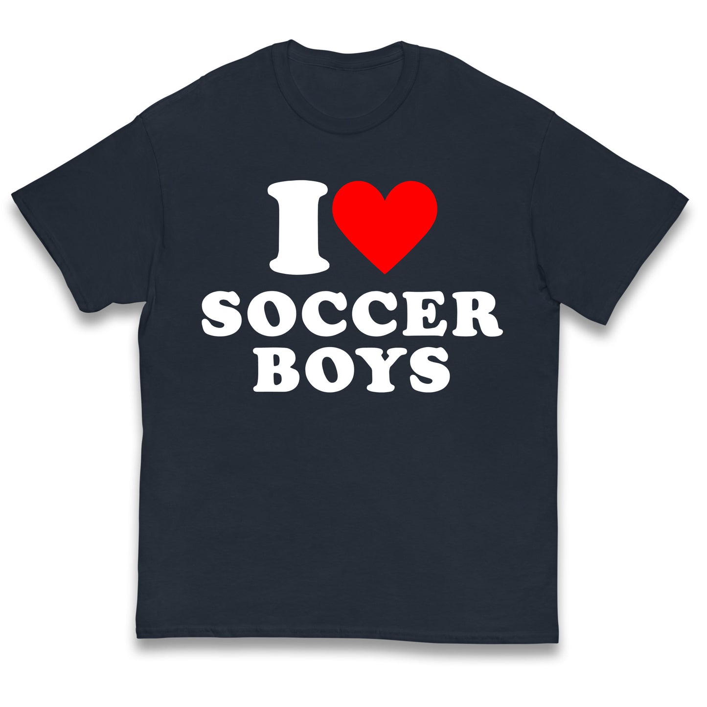 I Love Soccer Boys Kids T Shirt