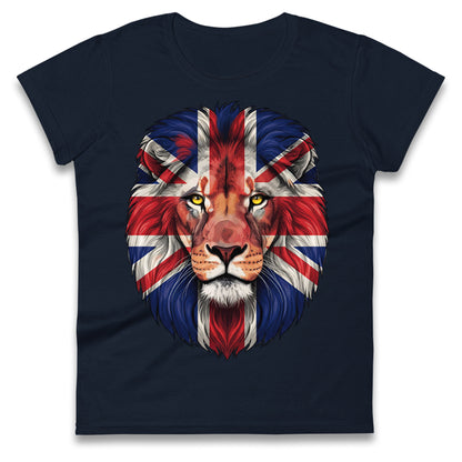 St George Flag Lion Ladies T Shirt 