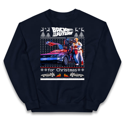 Back To The Future Christmas Kids Jumper