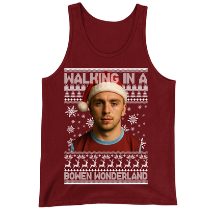 Jared Bowen walking in a Bowen Wonderland Christmas Tank-Top