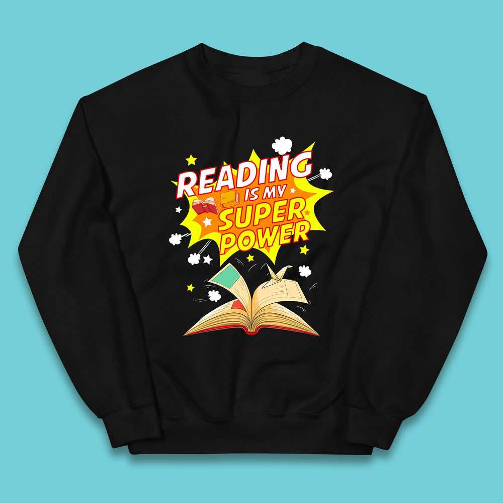 Reading Is My Super Power Kids Jumper