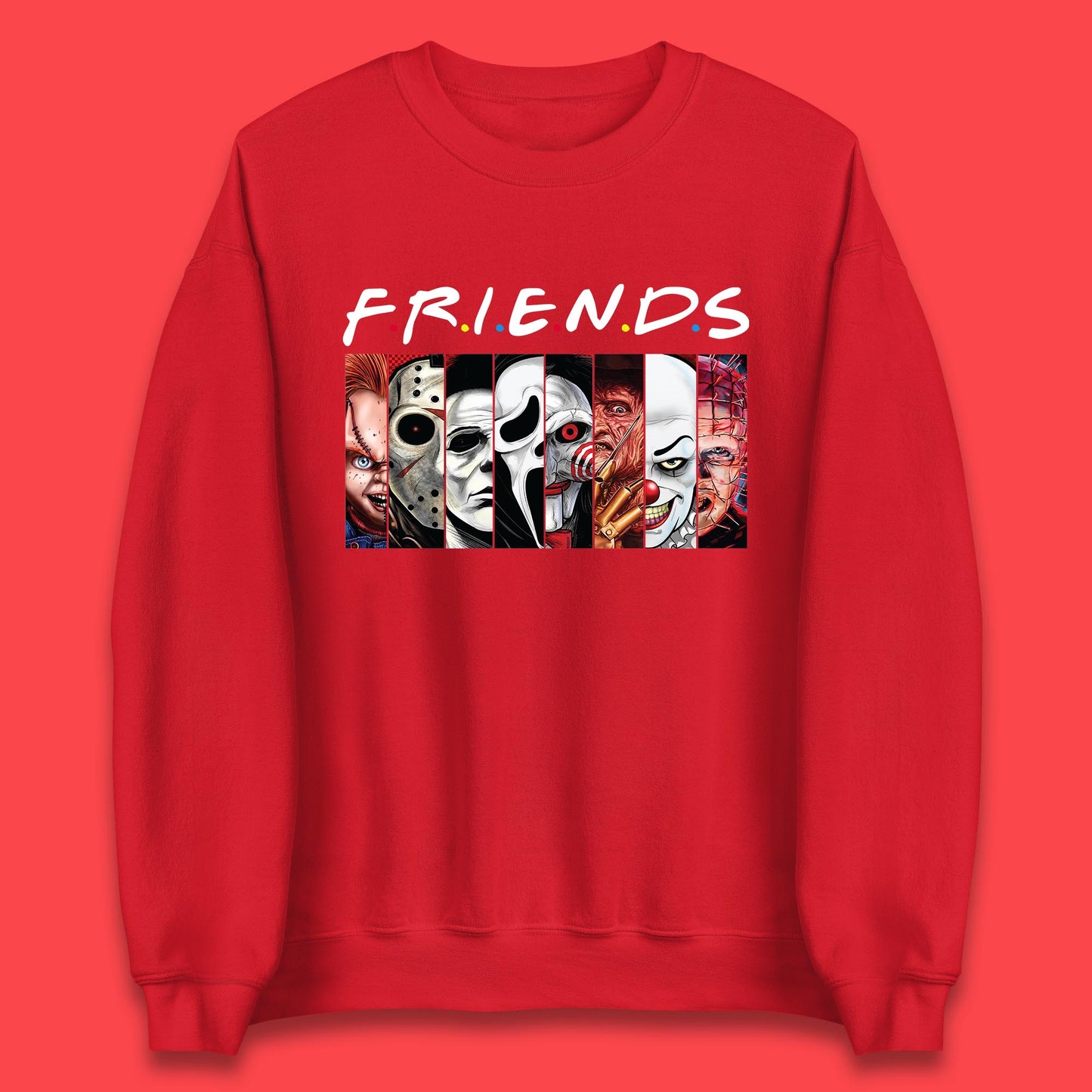 Halloween Friends Horror Movie Characters Killers Scary Friends Unisex Sweatshirt
