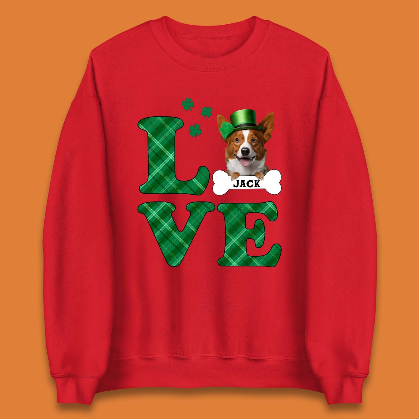 Personalised Love St. Patrick's Dog Unisex Sweatshirt