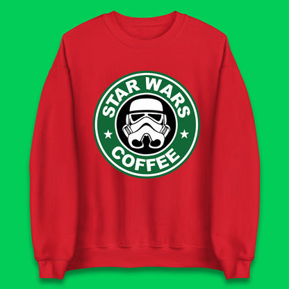 Star Wars Coffee Stormtrooper Sci-fi Action Adventure Movie Character Starbucks Coffee Spoof Star Wars 46th Anniversary Unisex Sweatshirt