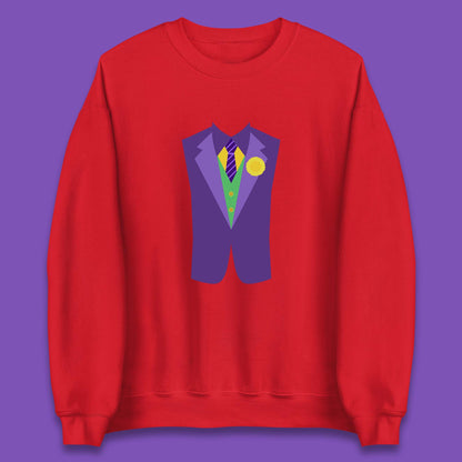 Funny Tuxedo Mardi Gras Tux Party Celebration Costume Unisex Sweatshirt