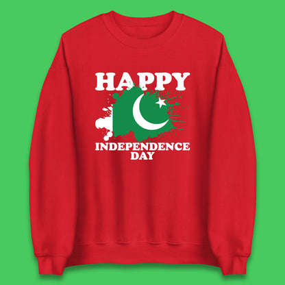 Happy Independence Day Pakistan 14th August Patriotic Pakistani Flag Unisex Sweatshirt