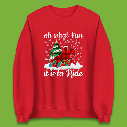 horse riding christmas sweatshirt