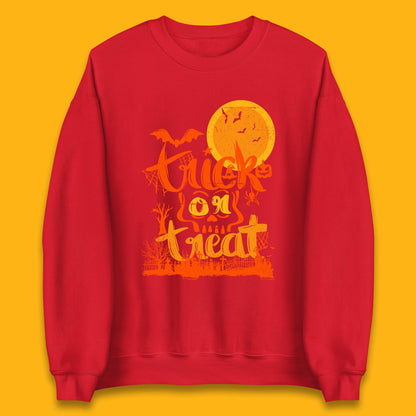 Trick Or Treat Happy Halloween Horror Scary Spooky Season Halloween Vibes Unisex Sweatshirt
