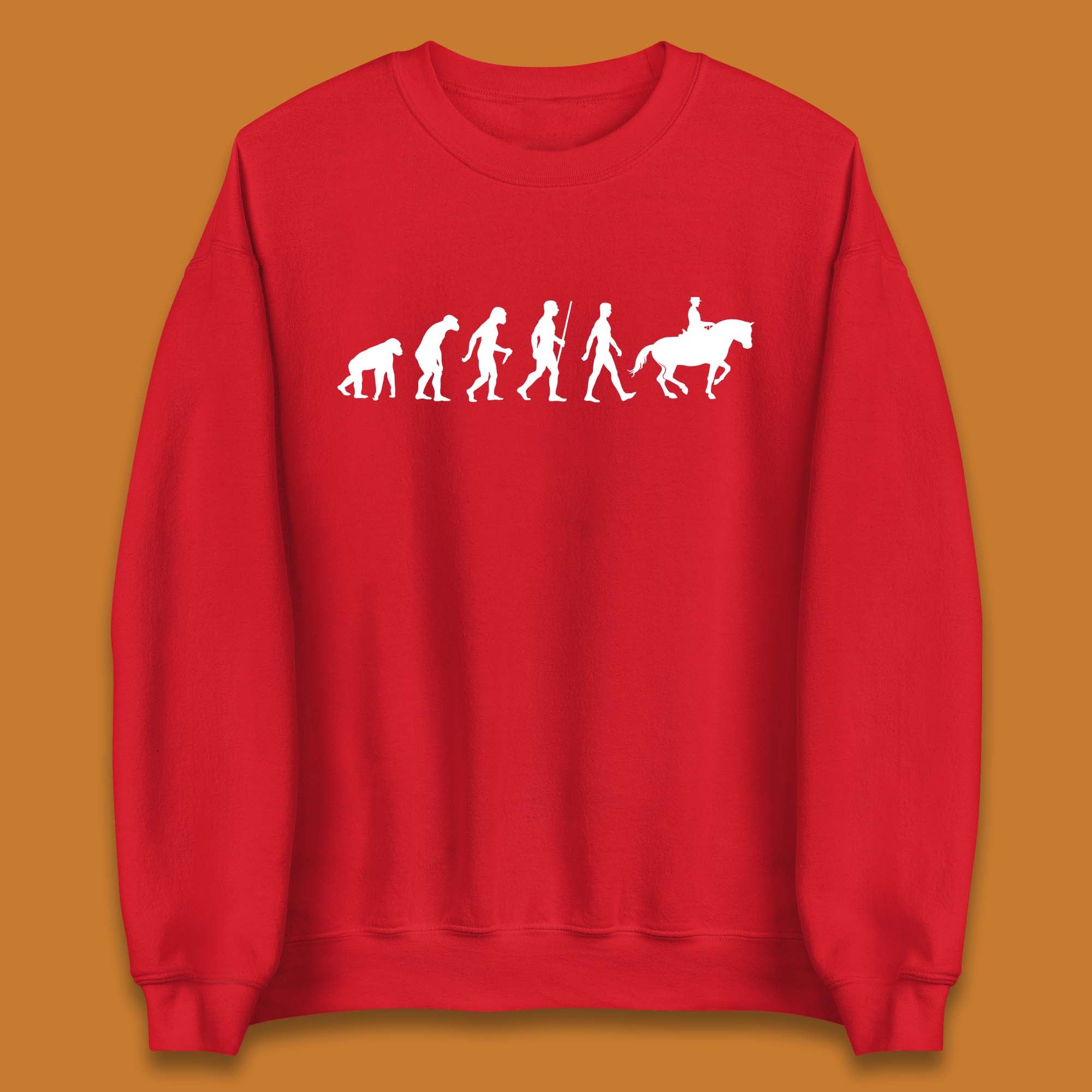 Horse Riding Evolution Equestrian Horse Racing Jockey Unisex Sweatshirt