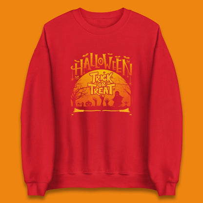 Halloween Trick Or Treat Horror Boo Ghost Creepy Zombie Hands Out Of Graveyard Unisex Sweatshirt