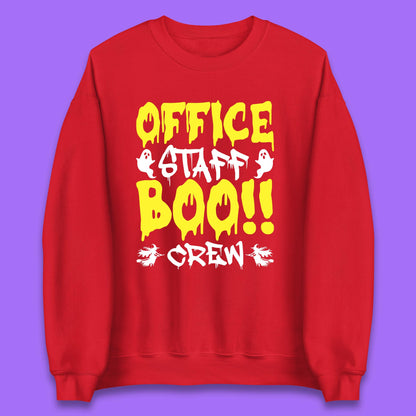 Office Staff Boo Crew Halloween Office Squad Boo Ghost Office Crew Unisex Sweatshirt