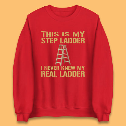 This Is My Step Ladder I Never Knew My Real Ladder Funny Joke Humour Unisex Sweatshirt