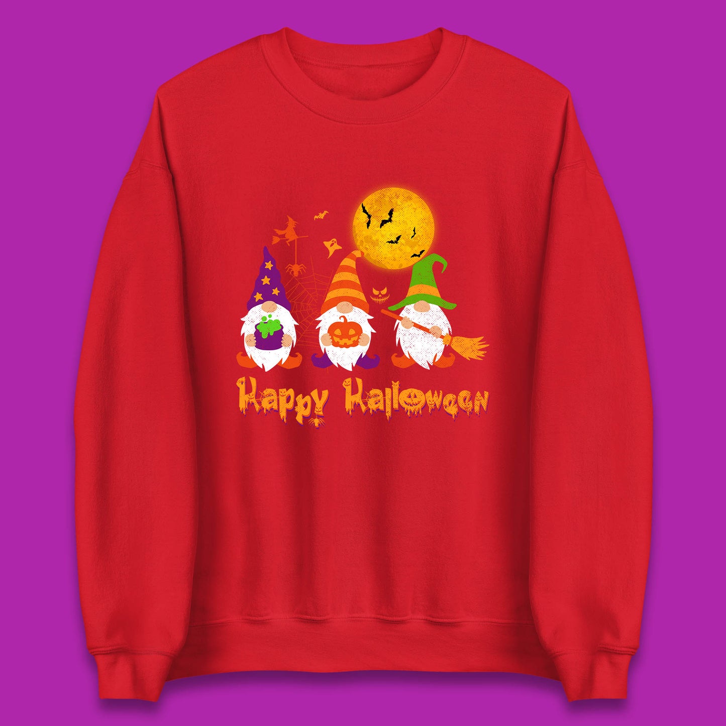 Happy Halloween Gnomies Spooky Witch Gnomes Scary Gnome Lover Unisex Sweatshirt