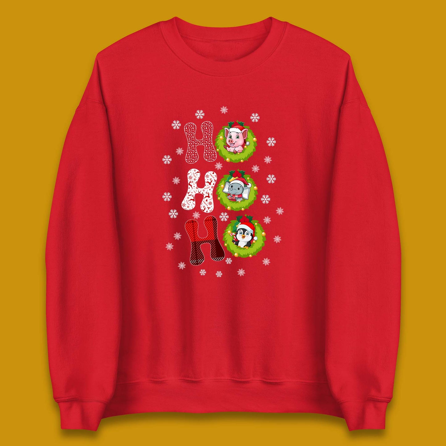 ho ho ho christmas animals sweatshirt