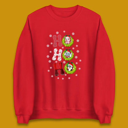 ho ho ho christmas animals sweatshirt