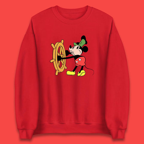 Classic Disney Mickey Mouse Steamboat Willie Disneyland Magic Kingdom Trip Unisex Sweatshirt