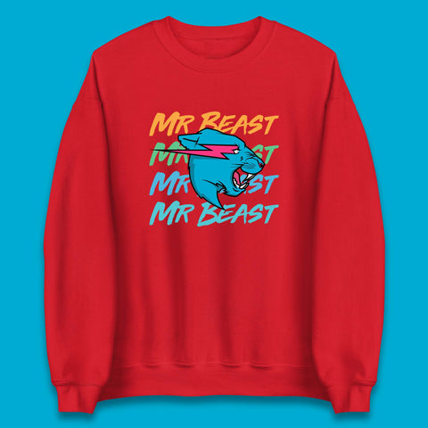 Mr Beast Lightning Panther Logo Youtuber Merch Gaming Unisex Sweatshirt