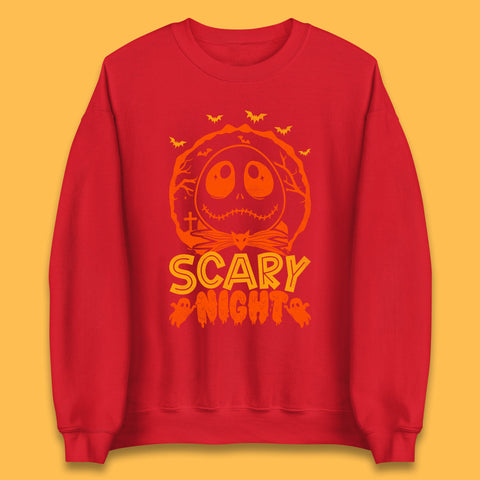 Halloween Scary Night Jack Skellington Nightmare Before Christmas Horror Scary Unisex Sweatshirt