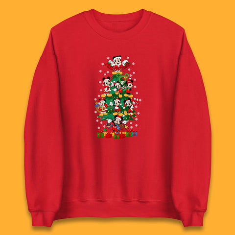 Merry Christmas Disney Mickey Mouse Christmas Tree Xmas Disney World Trip Unisex Sweatshirt