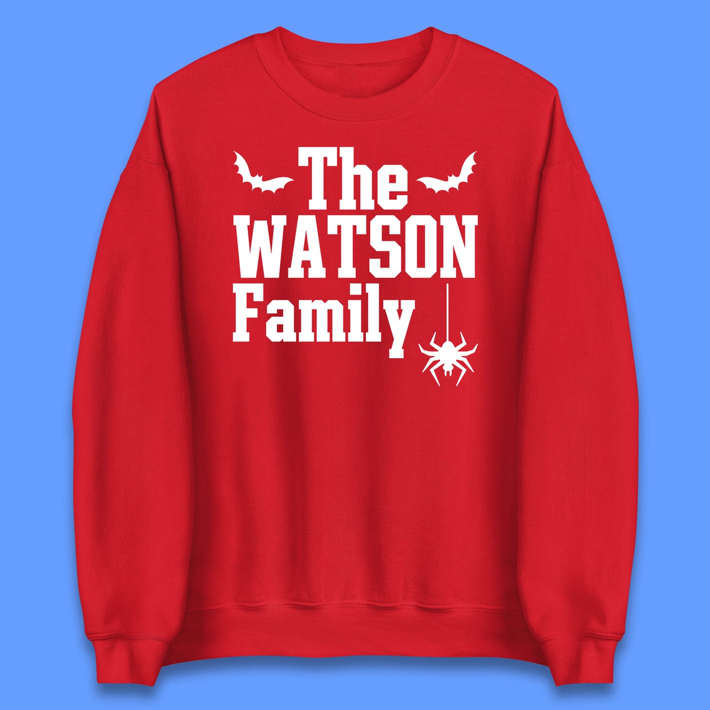 Personalised Halloween Family Your Name Horror Scary Spooky Matching Costume Unisex Sweatshirt