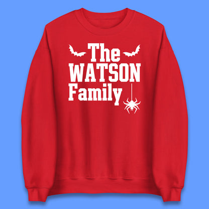 Personalised Halloween Family Your Name Horror Scary Spooky Matching Costume Unisex Sweatshirt