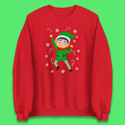 Cartoon Elf Christmas Jumper UK